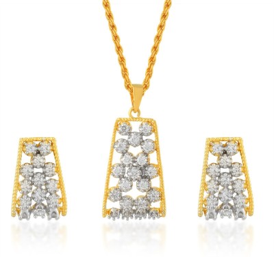 MissMister Brass Gold-plated Gold, White Jewellery Set(Pack of 3)