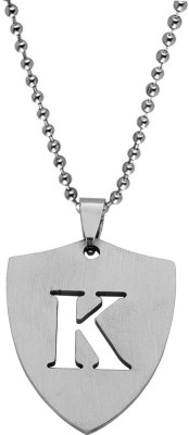 M Men Style English Alphabet Initial Charms Letter Initial K Alphabet Letters Script Name Sterling Silver Stainless Steel Pendant