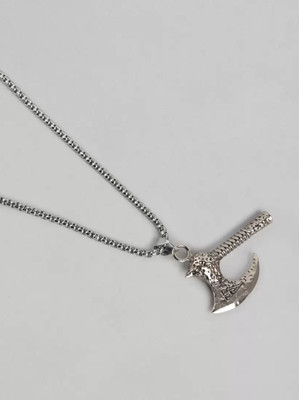 Harsh Enterprises Unisex Contemporary antique pendant with Chain Rhodium Stainless Steel Locket