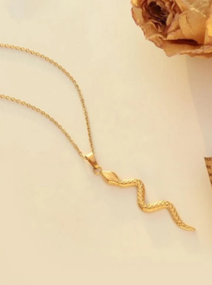 MYKI Gold-plated Cubic Zirconia Stainless Steel Pendant