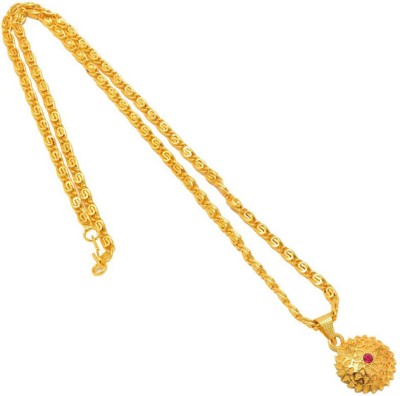 Jewar Mandi JewarHaat Pendant Locket Link Chain Gold Plated Gold-plated Brass Locket