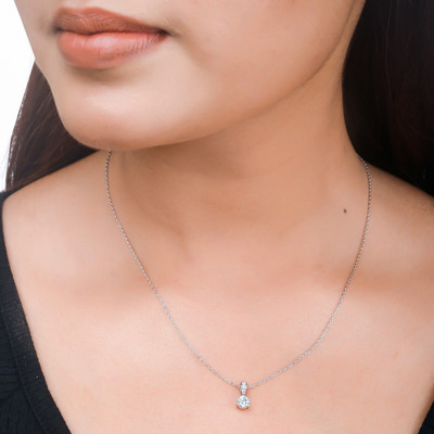 Voylla Rhodium Sterling Silver Pendant