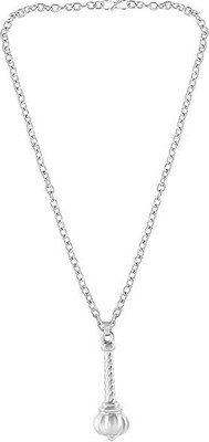 Whitechimes Hanuman Gada Silver Plated Pendant Stainless Steel Stainless Steel Locket Set