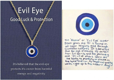 TODANI JEMS Evil Eye Pendant/Necklace Protect You From Harmful Energy and Negatives Nazar Gold-plated Stainless Steel