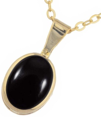 Chopra Gems Original and Certified Sulemani Hakik Aqeeq Gemstone Pendant For Unisex Gold-plated Brass