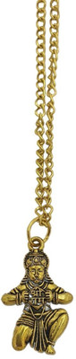 Guruji Imitation Company Hanuman ji locket chain pandent for men and women Gold-plated Brass, Alloy Locket Set