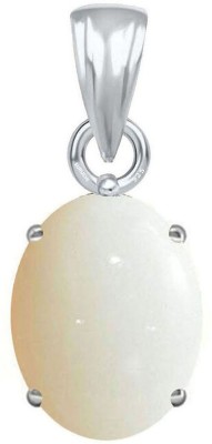 Suruchi Gems & Jewels Opal Natural 9.25 Ratti or 8.50 Ct Gemstone Men & Women bis Hallmark 925 Sterling Silver Stone Pendant