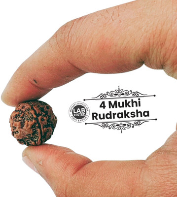 Shade Creation four / 4 Mukhi Mantra Siddha Nepali Rudraksha Beads Wood Pendant Set