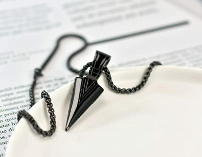 m a enterprises Stunning Trendy Black Arrow Pendant for Boys and Men | Stylish Pendant Rhodium, Sterling Silver Alloy, Brass, Metal, Stainless Steel Pendant