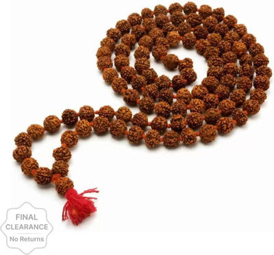 KRIWIN Rudraksha Mala/ Rosary String For Wearing, Jaap/Chanting or Pooja Wood