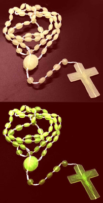 Dynamic Retail Global Jesus Cross Radium Locket Pendant Necklace Religious Jewellery Christmas MA1655 Crystal Pendant Set