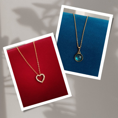 MANZIL Gold-plated Alloy Pendant Set