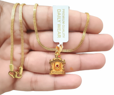 SAPNAPALACE symbolic Gold pendant small size with gold chain Gold-plated Brass Pendant