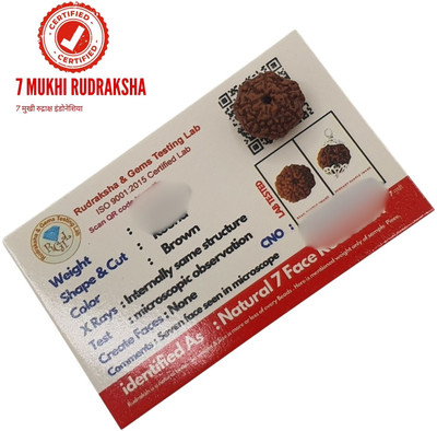 House Spiritual ENTERPRISE 7 Mukhi Rudraksha Original Nepali / seven Face Rudraksha Beads Wood Pendant