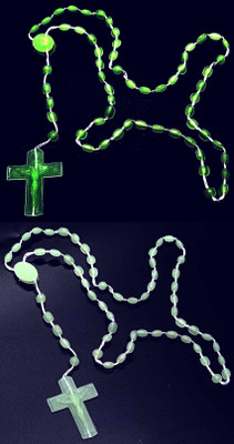Dynamic Retail Global Jesus Cross Radium Locket Pendant Necklace Religious Jewellery Christmas MA131 Crystal Pendant Set