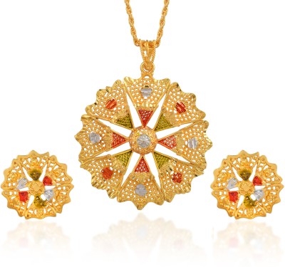 MissMister Brass Gold-plated Yellow Jewellery Set(Pack of 3)