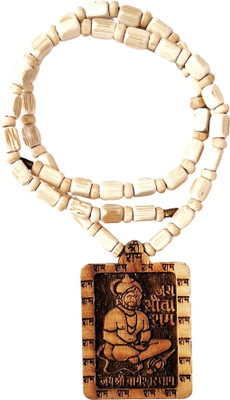 PICCOTI Original Tulsi Mala with Hanuman Ji Pendant | Bageshwar Dham Mala Wood Pendant