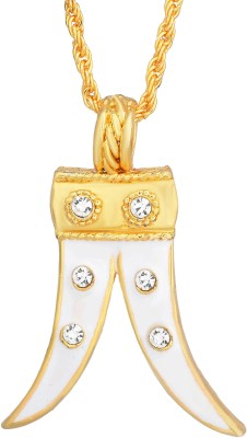 Morvi Gold-plated Cubic Zirconia Brass Pendant