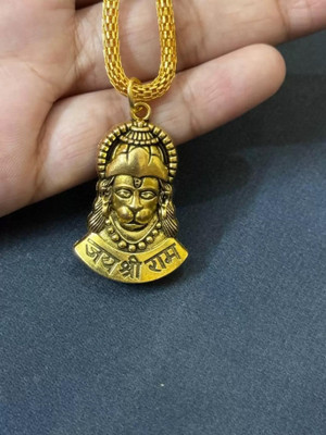 DIVINOOR Religious jewelry for men Gold-plated Brass Pendant Set