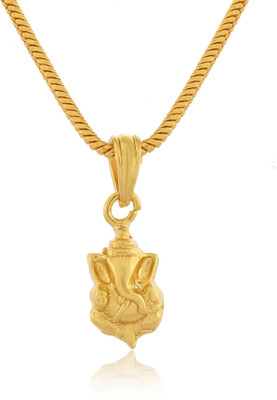 VIANSH God Ganpati Locket Ganesh Ji Pendant With Gold Chain for Women Girls Boys Men Gold-plated Alloy Locket Set