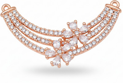 forevershine Premium AD Stone Rose Gold Plated Chandelier Floral Pendant Locket Alloy Pendant