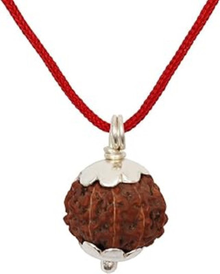 Beautum Original 10 Mukhi Rudraksha Ten Face Rudraksha With Metal Capping Wood Pendant