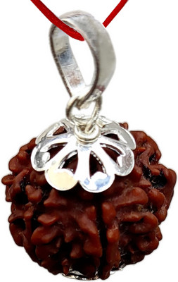 PRIYANSHU NAVRATN 5 Face 5 Mukhi Original Rudraksha Locket Certified Silver Beads Metal Pendant