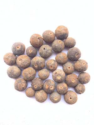 Rudraksham Rudraksha Nepali Scared Fruit (Set of 21) Wood Pendant Set
