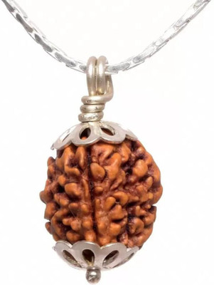 JangraBro Certified/Original Three Mukhi Rudraksha/Natural 3-faced For Men & Women Wood Pendant