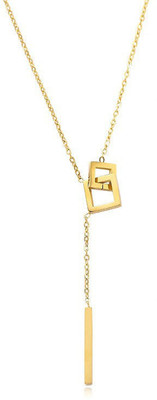 MYKI Long Pendant For women & girls Gold-plated Cubic Zirconia Stainless Steel Pendant