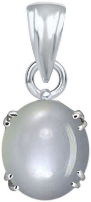Suruchi Gems & Jewels Moonstone/Chandrakant 10.25 Ratti or 9.5Ct Gemstone Men & Women bis Hallmark 925 Sterling Silver Stone Pendant