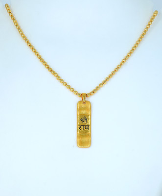 SHREEJIART SHREE RAM PENDENT WITH DESIGNER CHAIN Gold-plated Alloy Pendant Set