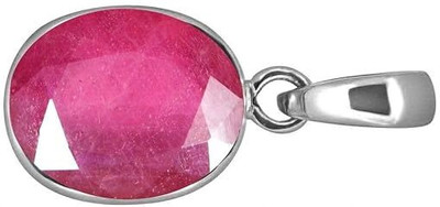 KUSHMIWAL GEMS 10.25 Ratti 9.00 Crt A+ Quality Natural Ruby Manik Ashtadhatu Pendant Silver Ruby Brass Pendant