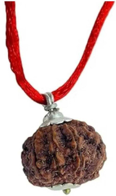Ringry 8 Mukhi Rudraksha Pendant - Original & Certified - Wooden - Men & Women Silver Wood Locket