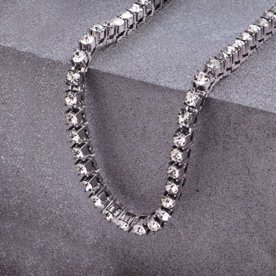 Salty Alpha Diamond Curb Neck Chain for Men & Boys | Locket | Necklace | Aesthetic Jewelry Stainless Steel Necklace Set