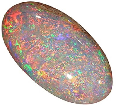 SIDHGEMS 7.25 Ratti 6.75 Crt Opal Stone Certified Natural A+ Quality White Astrological Opal Stone