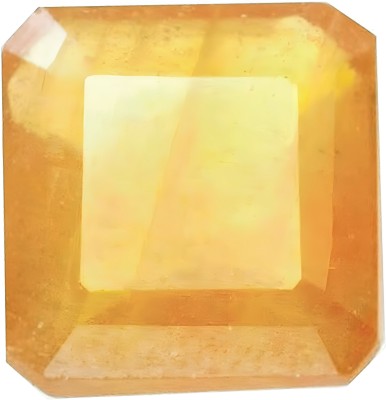 ARSUVI Pukhraj 3.25 Ratti Original Certified AAAA+ Genuine Natural Square Shape Yellow Sapphire Stone