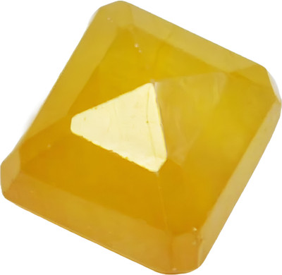 ARSUVI Pukhraj 8.25 Ratti Original Certified AAAA+ Genuine Natural Square Shape Yellow Sapphire Stone