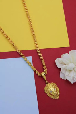 BHASHIMI 1 gram Pendant set With chain “20” Inches for man and boy New design new year Gold-plated Plated Copper Chain Set