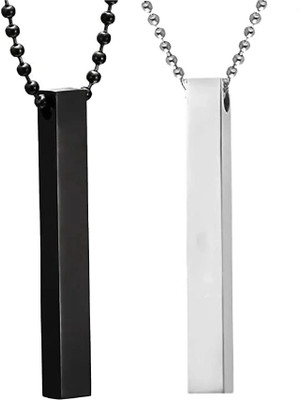 EndlessFashion C 152_JSE-bar combbo Titanium Stone Pendant Set