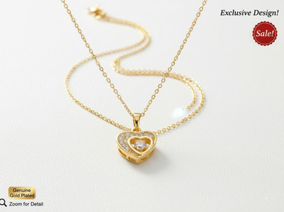 Arzu The Everglow Romance Pendant Gold-plated Zircon Stainless Steel Pendant