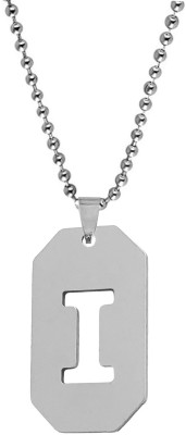 Shiv Jagdamba Initial I Letter Necklace Personalized Letter Charm Pendant Jewelry Gift Sterling Silver Stainless Steel Pendant