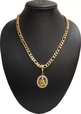 TIMISHIMI 1 gram High Quality Indian Polished “20” Inches Gold Chain for Men and boy Gold-plated Plated Alloy Chain