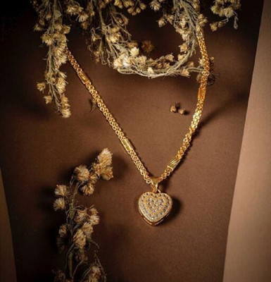 Shyury Gold-plated Diamond Alloy Pendant Set