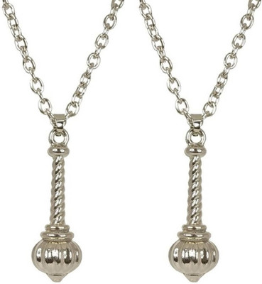 ROOTWAVE (Set Of 2pc) God Bajrangbali Sankat Mochan Hanuman Gada Pendant Locket Silver Silver Alloy, Stainless Steel Pendant