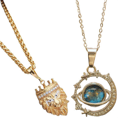 HEM RUPA Exquisite Locket and Chain Designs for Men, Boys, Women and Girls Gold-plated Metal, Metal Locket Set