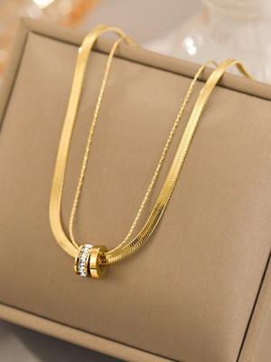 MYKI Cute Gold Multistrand Pendant For Women & Girls Gold-plated Stainless Steel Pendant