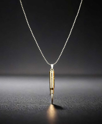 SSKLEXCLUSIVE Bullet Pendant & Chain for men Alloy