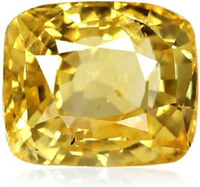 kirti sales 7.25 Ratti Yellow Sapphire Pukhraj Stone Original Certified Natural Gemstone Sapphire Stone