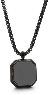 Teeragaj C 761_RR JSE-blak squre pure Stone Pendant Set